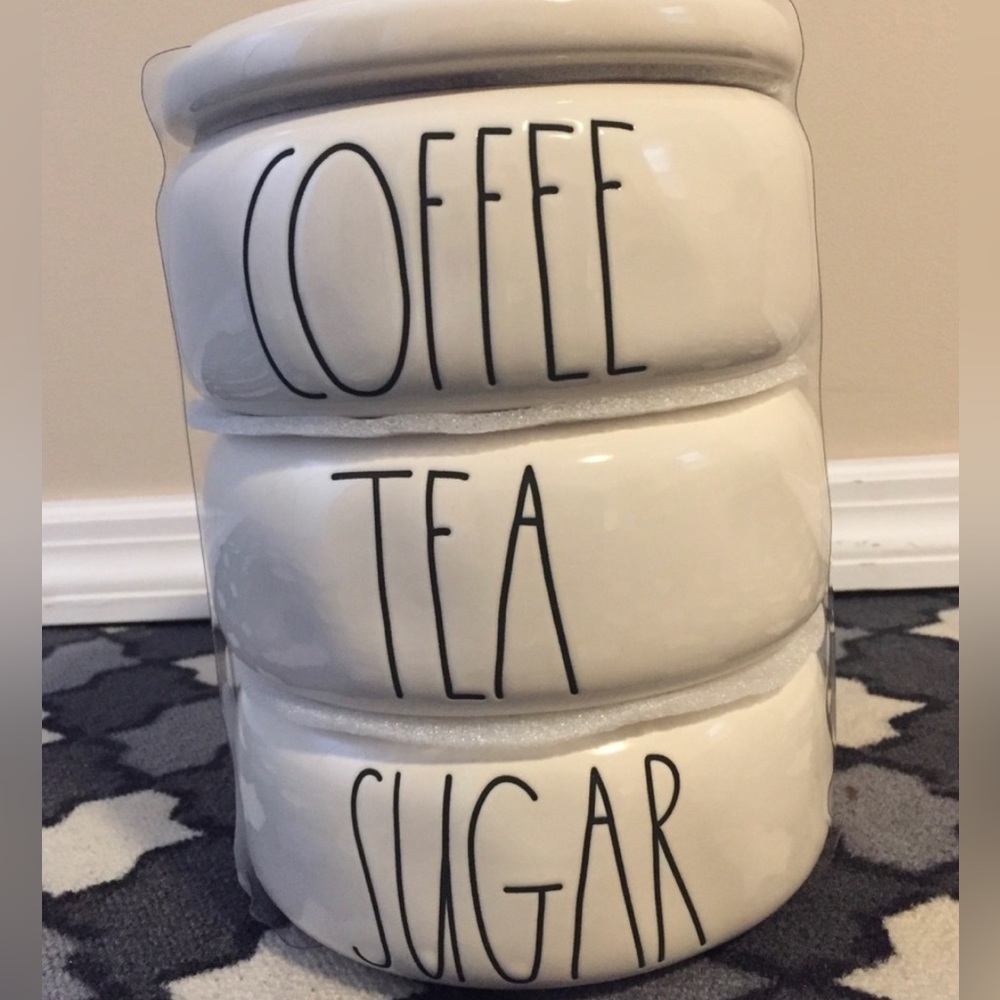 RAE DUNN ceramic stackable for coffee and sugar and …